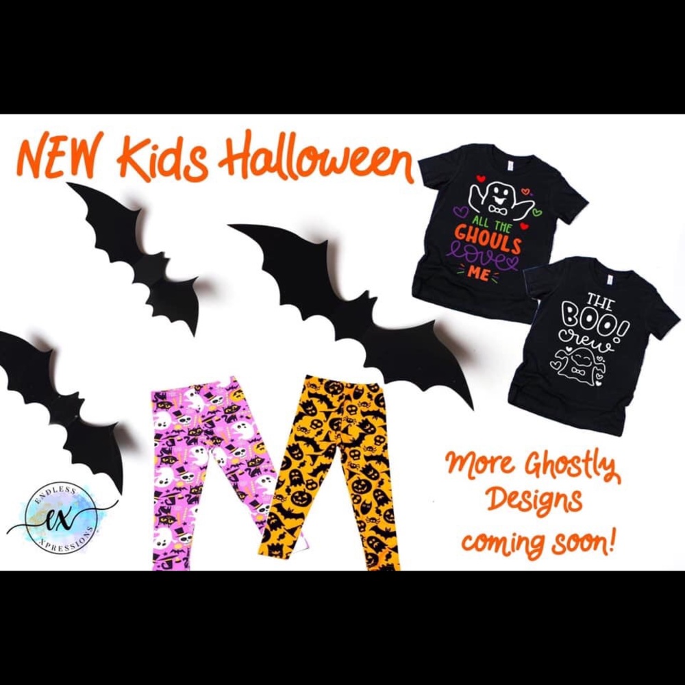 Halloween T shirts and leggings for kids/Adults